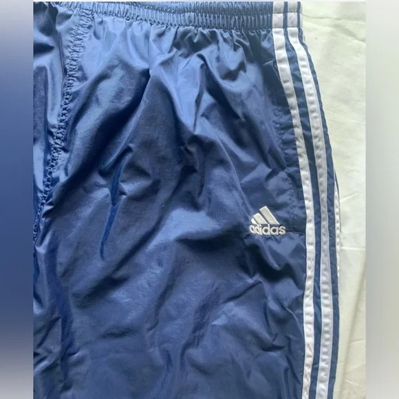 Adidas three stripes windbreaker skater pants size XL men blue - Picture 3 of 6